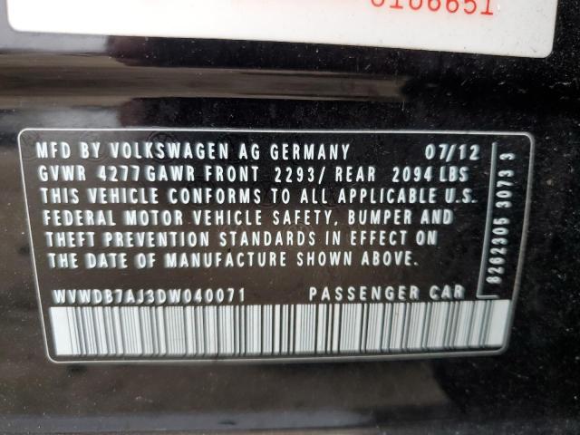 Photo 10 from auction – 2013 VOLKSWAGEN GOLF with VIN WVWDB7AJ3DW040071