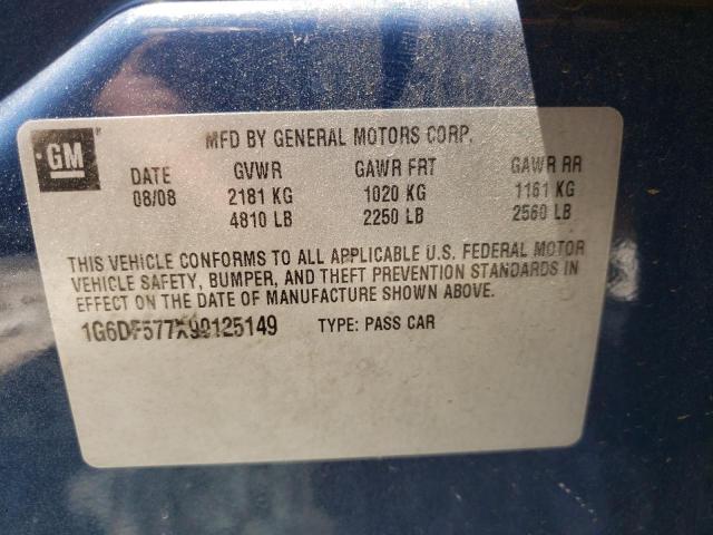 Photo 10 from auction – 2009 CADILLAC CTS with VIN 1G6DF577X90125149