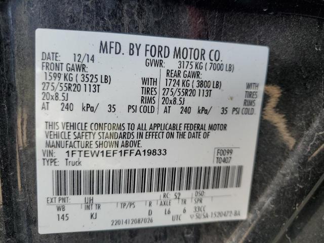 Photo 10 from auction – 2015 FORD F150 SUPER with VIN 1FTEW1EF1FFA19833