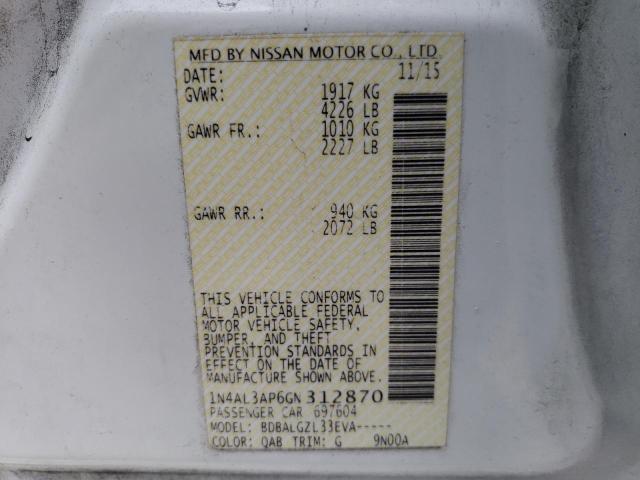 Photo 10 from auction – 2016 NISSAN ALTIMA 2.5 with VIN 1N4AL3AP6GN312870