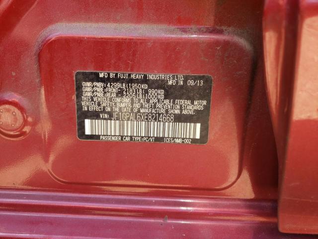 Photo 10 from auction – 2014 SUBARU IMPREZA SP with VIN JF1GPAL6XE8214668