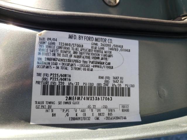 Photo 10 from auction – 2005 MERCURY GRAND MARQ with VIN 2MEFM74WX5X617063