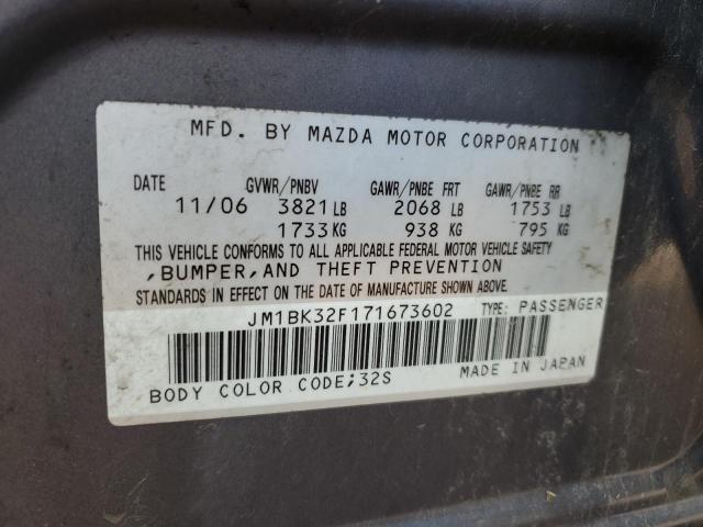 Photo 10 from auction – 2007 MAZDA MAZDA3 with VIN JM1BK32F171673602