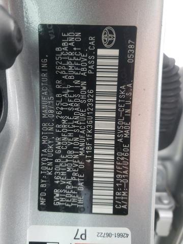 Photo 10 from auction – 2016 TOYOTA CAMRY LE with VIN 4T1BF1FK3GU123926