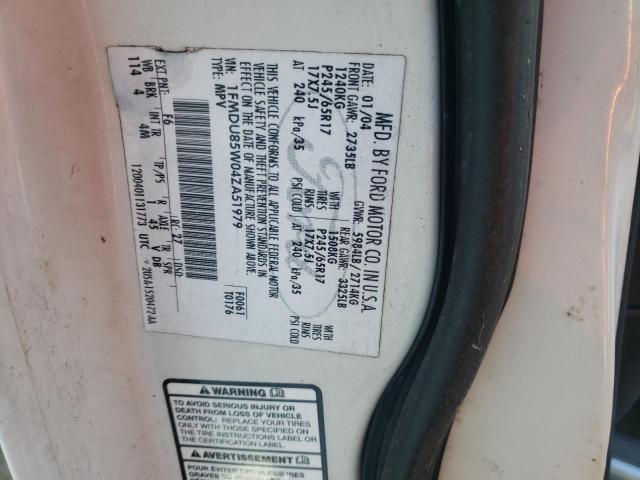 Photo 10 from auction – 2004 FORD EXPLORER L with VIN 1FMDU85W04ZA51979