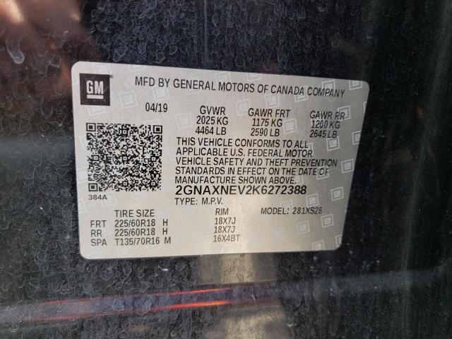 Photo 10 from auction – 2019 CHEVROLET EQUINOX PR with VIN 2GNAXNEV2K6272388