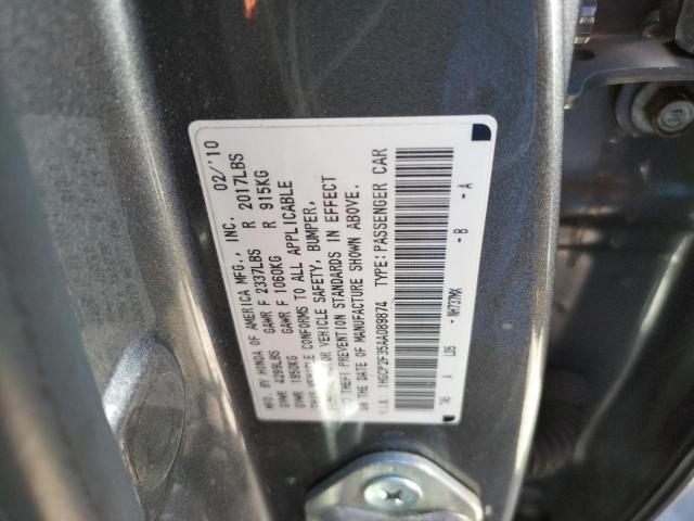 Photo 10 from auction – 2010 HONDA ACCORD LX with VIN 1HGCP2F35AA089874