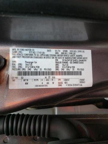 Photo 10 from auction – 2014 FORD FOCUS SE with VIN 1FADP3F24EL244656
