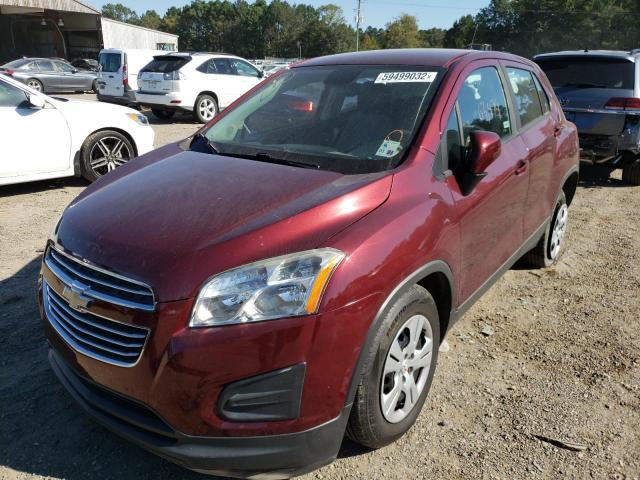 Photo 2 from auction – 2016 CHEVROLET TRAX LS with VIN 3GNCJKSB5GL278031