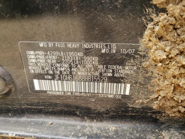 Photo 10 from auction – 2008 SUBARU IMPREZA 2. with VIN JF1GH61688H815529