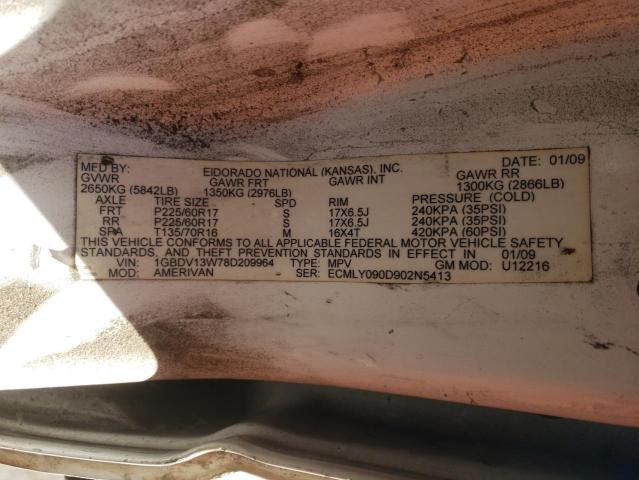 Photo 10 from auction – 2008 CHEVROLET UPLANDER I with VIN 1GBDV13W78D209964