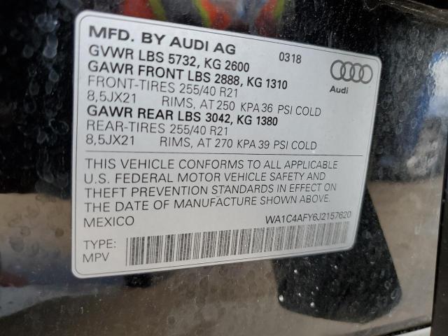 Photo 10 from auction – 2018 AUDI SQ5 PRESTI with VIN WA1C4AFY6J2157620