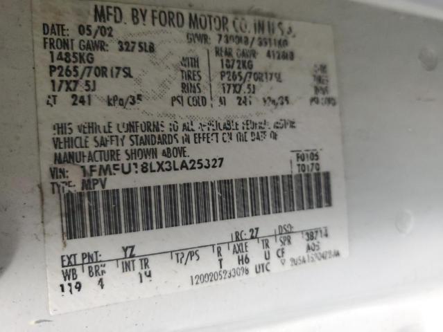 Photo 10 from auction – 2003 FORD EXPEDITION with VIN 1FMFU18LX3LA25327