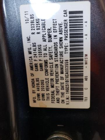 Photo 10 from auction – 2012 HONDA ACCORD EX with VIN 1HGCS1B7XCA003558