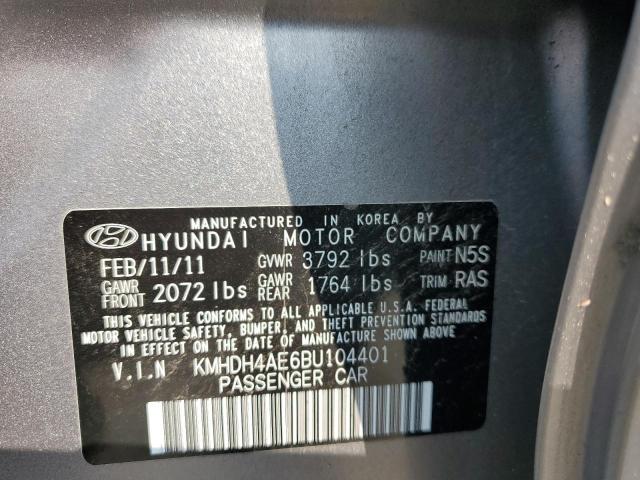 Photo 10 from auction – 2011 HYUNDAI ELANTRA GL with VIN KMHDH4AE6BU104401