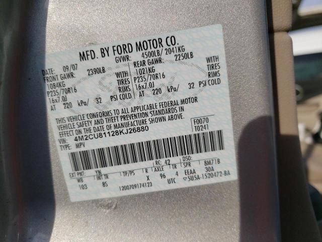 Photo 10 from auction – 2008 MERCURY MARINER with VIN 4M2CU81128KJ26880