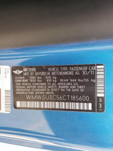 Photo 10 from auction – 2012 MINI COOPER with VIN WMWSU3C56CT185600
