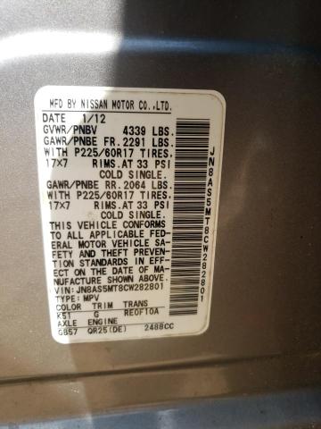 Photo 10 from auction – 2012 NISSAN ROGUE S with VIN JN8AS5MT8CW282801