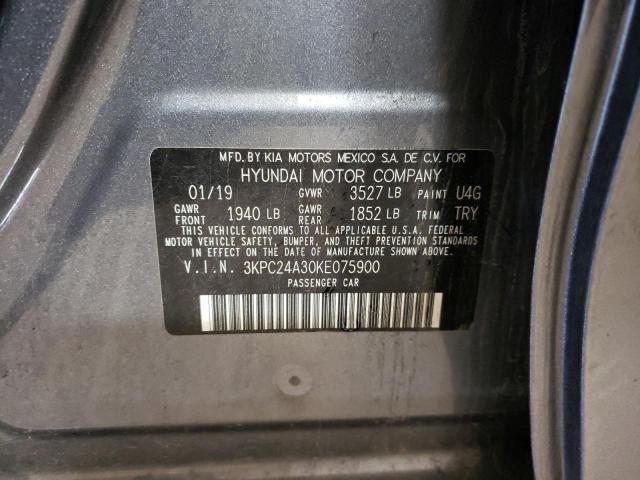 Photo 10 from auction – 2019 HYUNDAI ACCENT with VIN 3KPC24A30KE075900