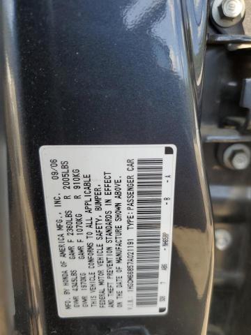 Photo 10 from auction – 2007 HONDA ACCORD EX with VIN 1HGCM66857A021191