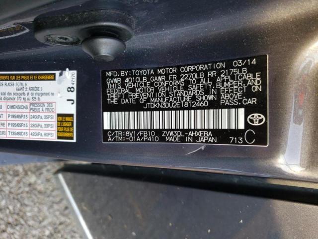 Photo 10 from auction – 2014 TOYOTA PRIUS with VIN JTDKN3DU2E1812460