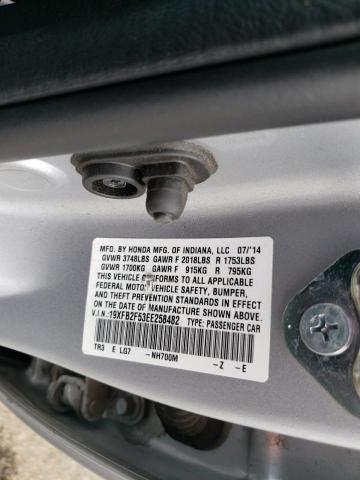 Photo 10 from auction – 2014 HONDA CIVIC LX with VIN 19XFB2F53EE258482