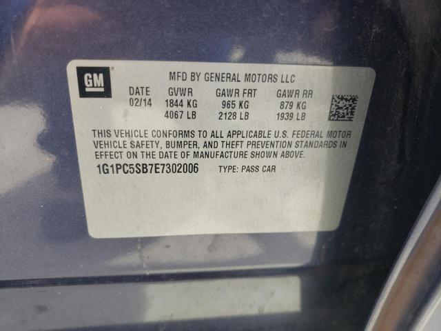 Photo 10 from auction – 2014 CHEVROLET CRUZE LT with VIN 1G1PC5SB7E7302006