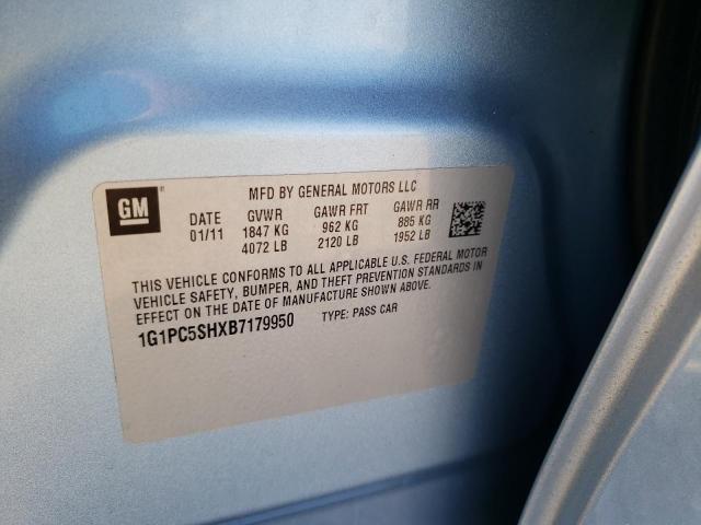 Photo 10 from auction – 2011 CHEVROLET CRUZE LS with VIN 1G1PC5SHXB7179950