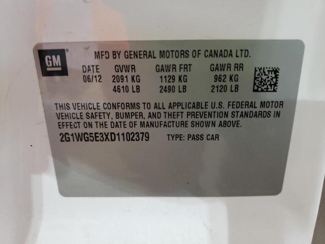 Photo 10 from auction – 2013 CHEVROLET IMPALA LT with VIN 2G1WG5E3XD1102379