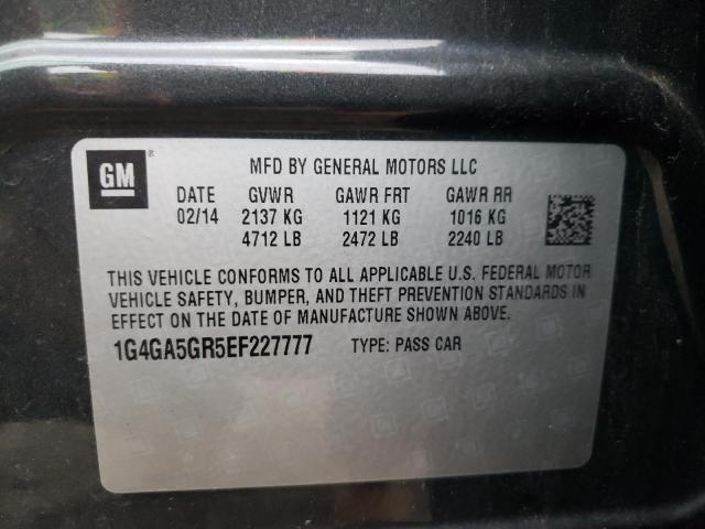 Photo 10 from auction – 2014 BUICK LACROSSE with VIN 1G4GA5GR5EF227777