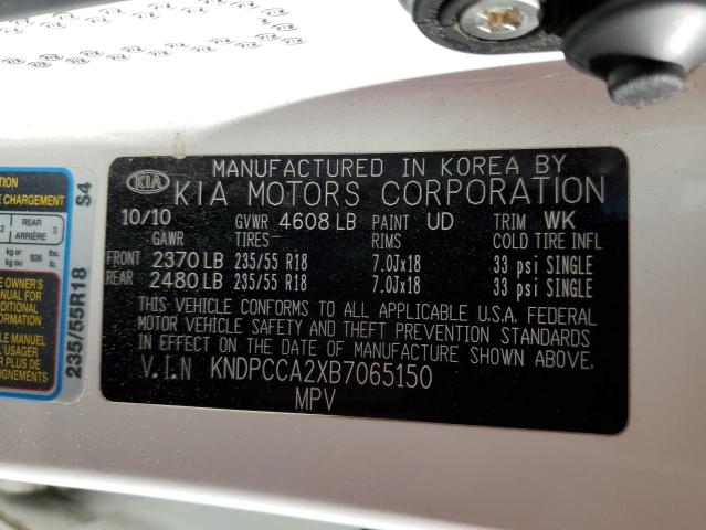 Photo 10 from auction – 2011 KIA SPORTAGE E with VIN KNDPCCA2XB7065150