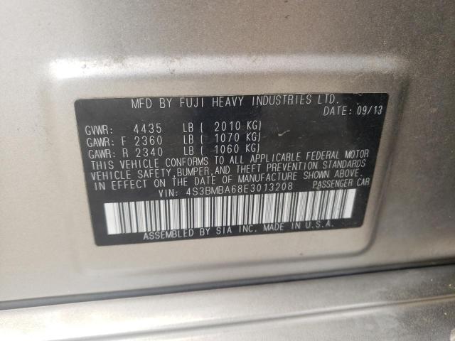Photo 10 from auction – 2014 SUBARU LEGACY 2.5 with VIN 4S3BMBA68E3013208