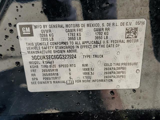 Photo 10 from auction – 2016 CHEVROLET SILVERADO with VIN 3GCUKSEC6GG327924