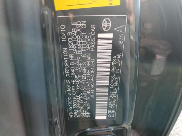 Photo 10 from auction – 2011 TOYOTA YARIS with VIN JTDBT4K39B4081350
