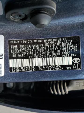 Photo 10 from auction – 2015 TOYOTA COROLLA L with VIN 2T1BURHE0FC323853