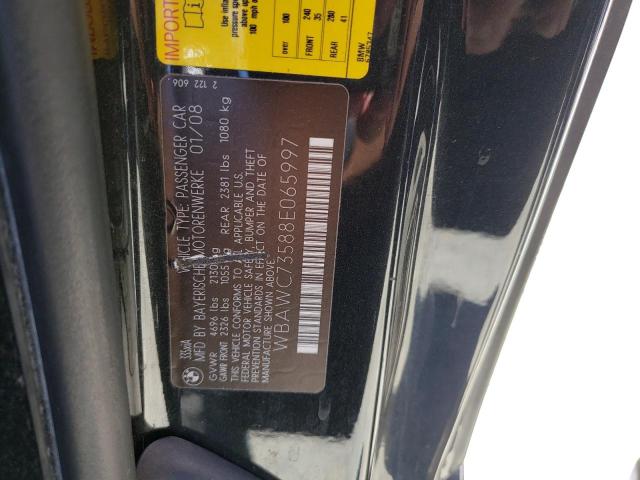 Photo 10 from auction – 2008 BMW 335 XI with VIN WBAWC73588E065997