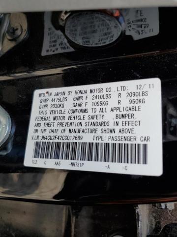 Photo 10 from auction – 2012 ACURA TSX with VIN JH4CU2F42CC012689