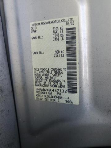 Photo 10 from auction – 2016 NISSAN MAXIMA 3.5 with VIN 1N4AA6APXGC437132