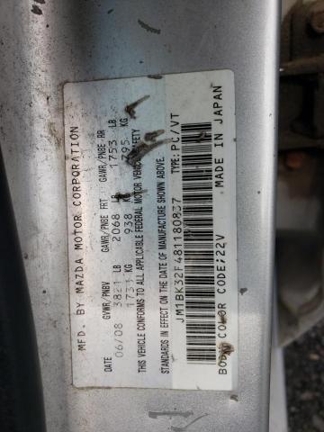 Photo 10 from auction – 2008 MAZDA 3 I with VIN JM1BK32F481180837