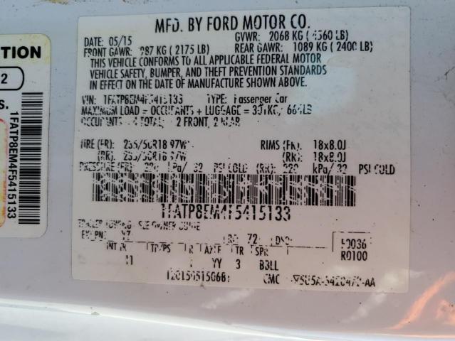 Photo 10 from auction – 2015 FORD MUSTANG with VIN 1FATP8EM4F5415133