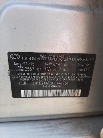 Photo 10 from auction – 2017 HYUNDAI SONATA SE with VIN 5NPE24AF0HH441751