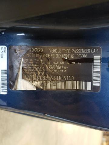 Photo 10 from auction – 2006 MINI COOPER with VIN WMWRC33546TK15148