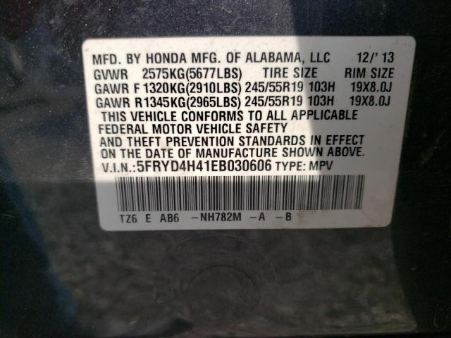Photo 10 from auction – 2014 ACURA MDX TECHNO with VIN 5FRYD4H41EB030606