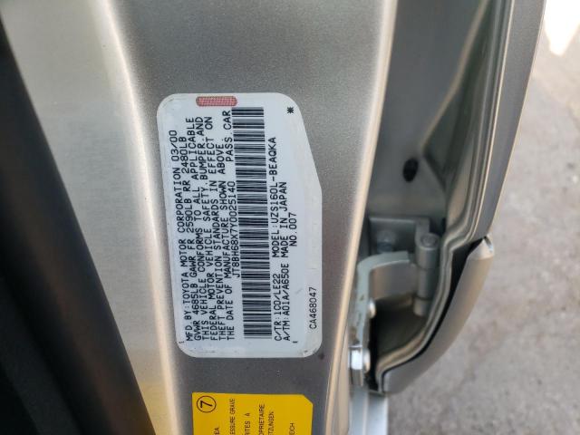 Photo 10 from auction – 2000 LEXUS GS 400 with VIN JT8BH68X7Y0025140
