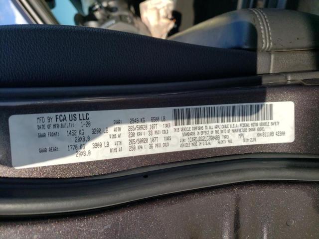 Photo 10 from auction – 2020 DODGE DURANGO with VIN 1C4RDJDG2LC260489