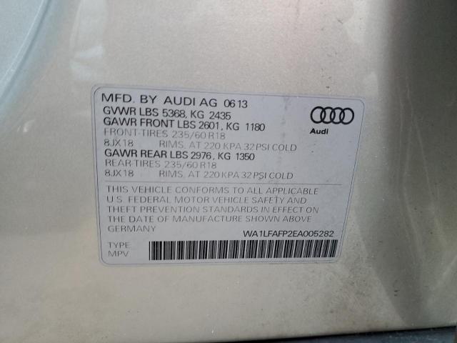 Photo 10 from auction – 2014 AUDI Q5 PREMIUM with VIN WA1LFAFP2EA005282