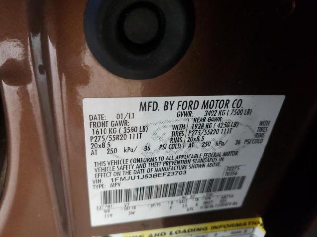 Photo 10 from auction – 2011 FORD EXPEDITION with VIN 1FMJU1J53BEF23703