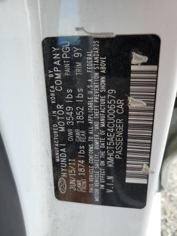 Photo 10 from auction – 2012 HYUNDAI ACCENT GLS with VIN KMHCT5AE4CU006579