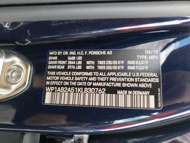 Photo 10 from auction – 2019 PORSCHE MACAN S with VIN WP1AB2A51KLB30762
