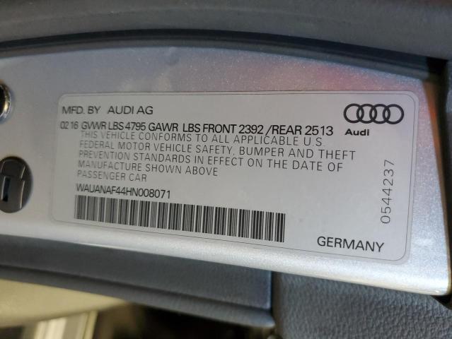 Photo 10 from auction – 2017 AUDI A4 PREMIUM with VIN WAUANAF44HN008071